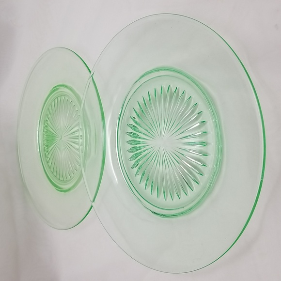 Depression Era Green Uranium Underplates - Picture 9 of 14